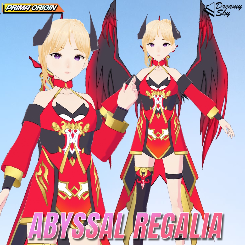 🔥 【VRoid正式版】Infernal Regalia Series / インフェルナル・レガリア フルセット【3種セット / 3色展開】 🔥