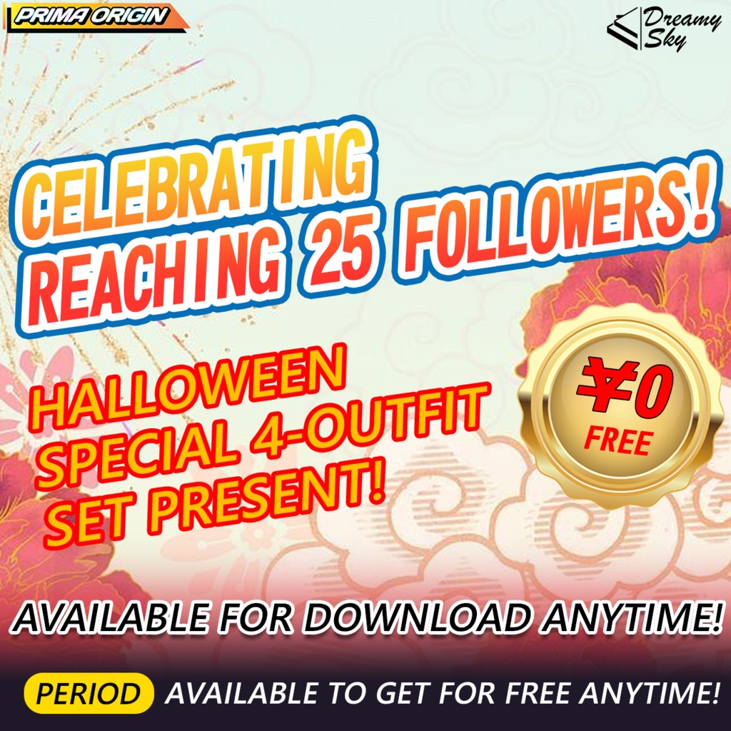 🎃👻【無料/FREE】Ghostly Pumpkin Witch / ゴーストリー・パンプキン・ウィッチ【VRoid正式版 /全4色・0円無料配布】👻🎃