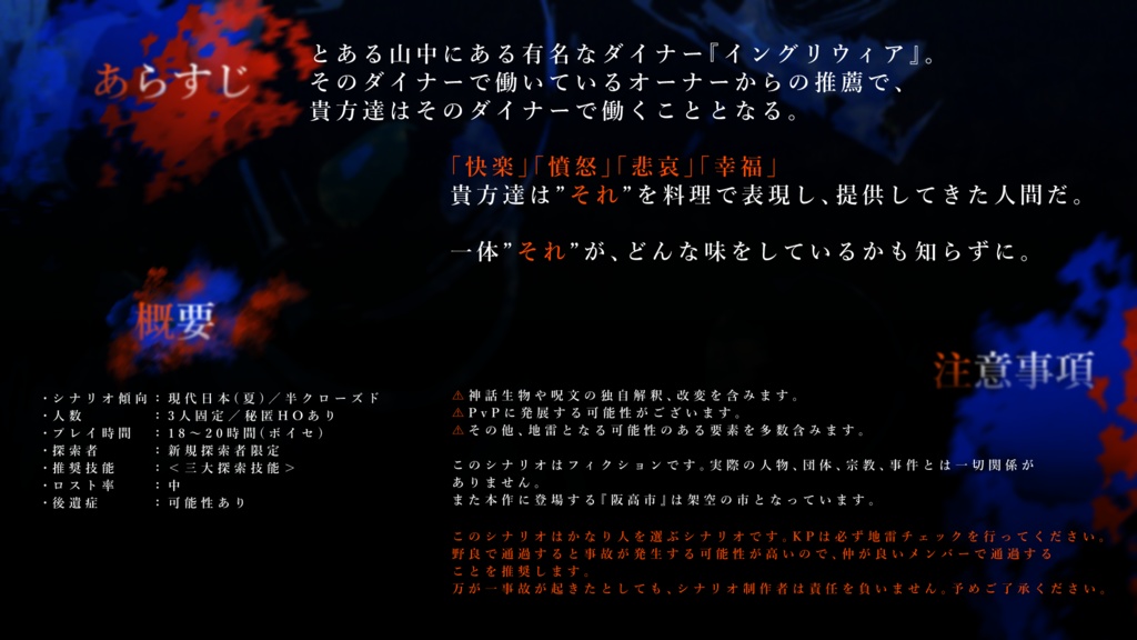 CoC『優性にナイフ、劣性に愛を。』SPLL:E198699