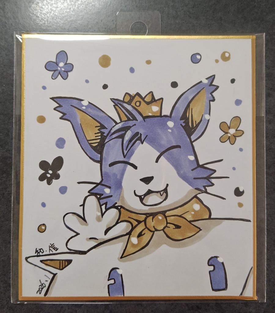 ミニ色紙イラスト(FF7·ケット・シー)