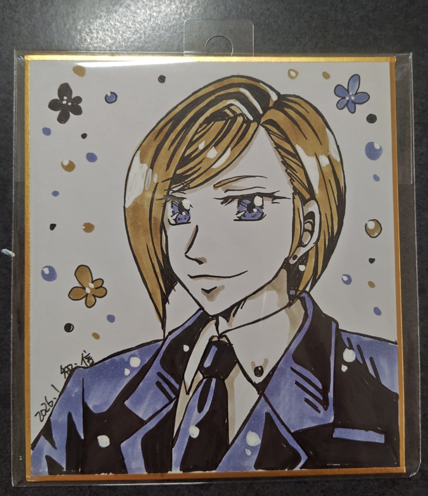 ミニ色紙イラスト(FF7·イリーナ)