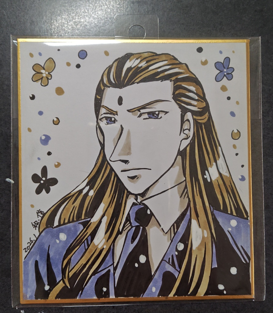 ミニ色紙イラスト(FF7·ツォン)