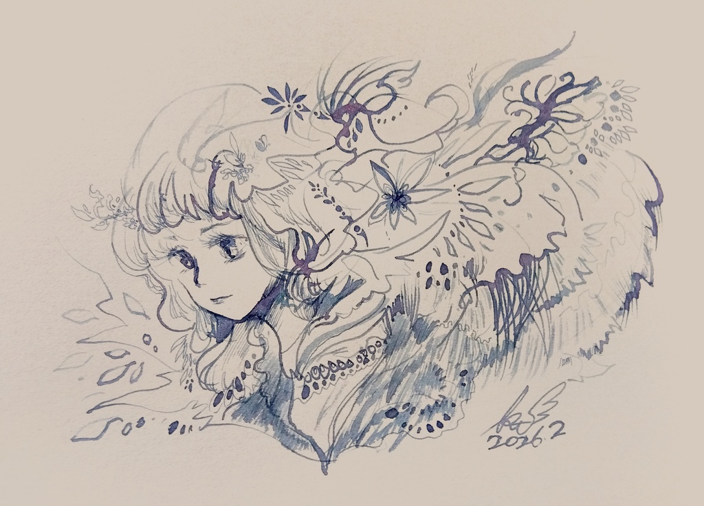 『咲く先に』ドローイング原画