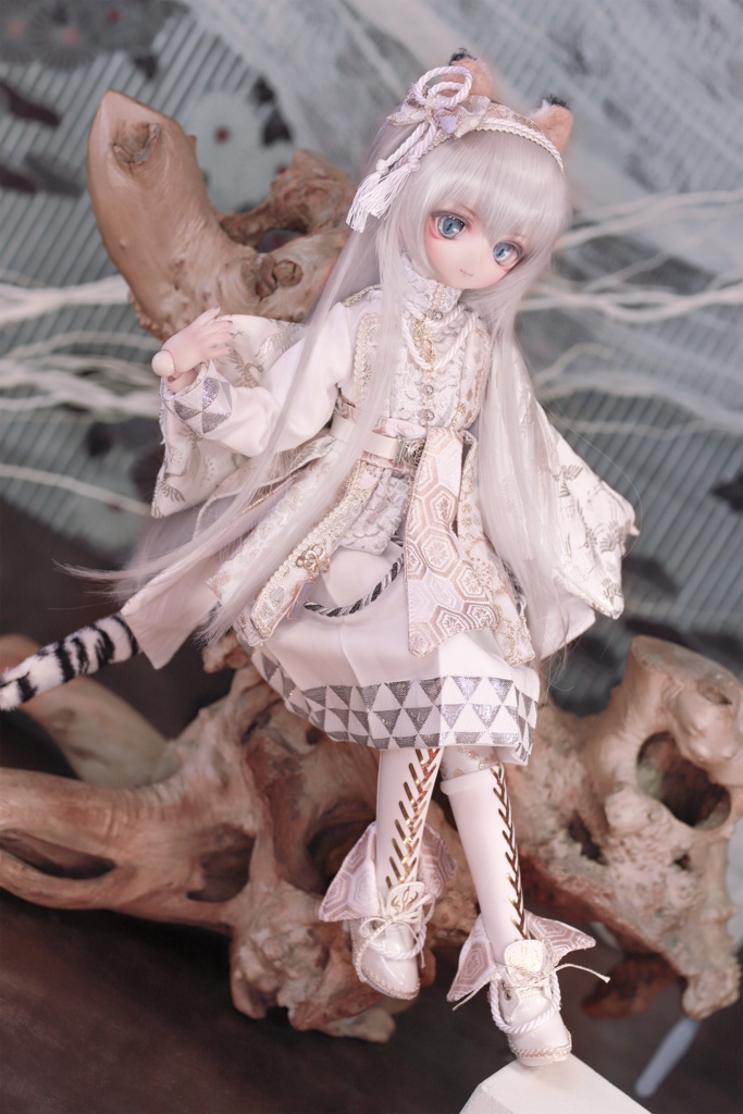 白虎なミミとしっぽのセット