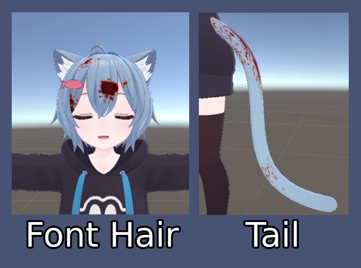 [Texture] Rusk Font Hair Tail Blood +Parker Rusk