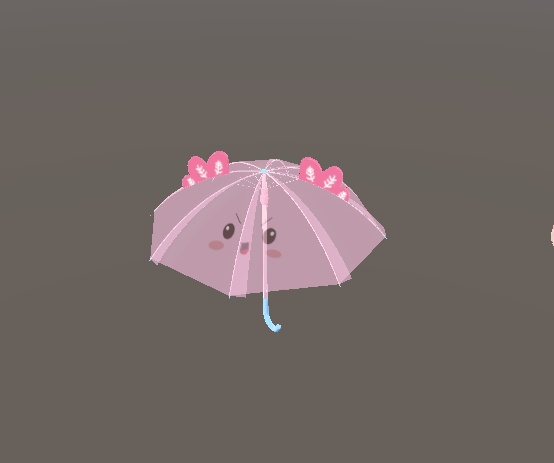 【3D-Unity\VRChat】Modular Avatar ウーパールーパー 傘 Cute Axolotl Umbrella
