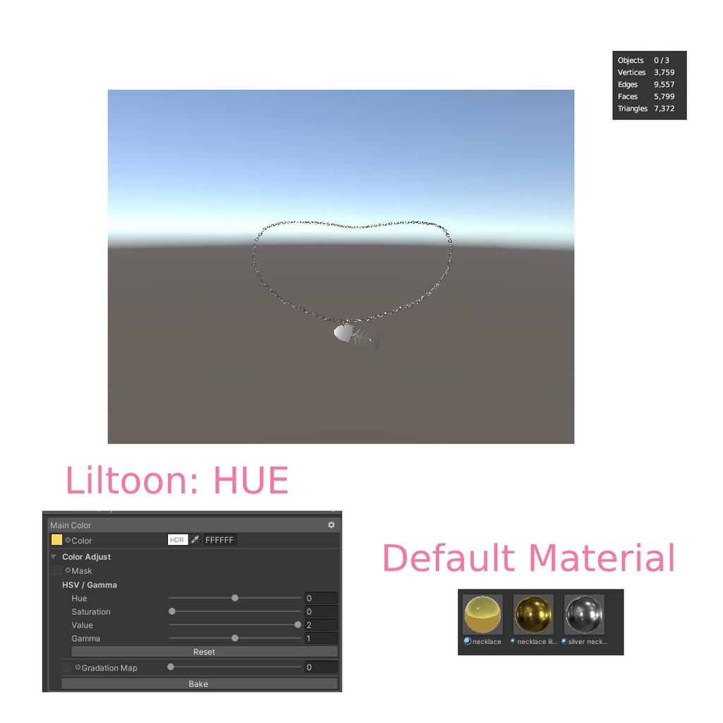 【VRChat】Fishbone Necklace