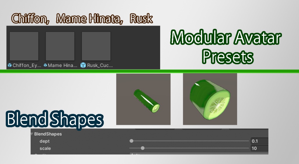 【VRChat】Cucumber Slice Eye Mask MA