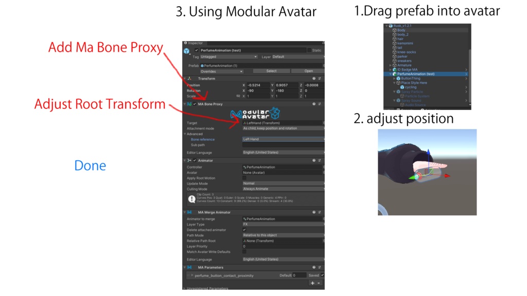 【VRChat】 Perfume Spray Contact Spray Physbone