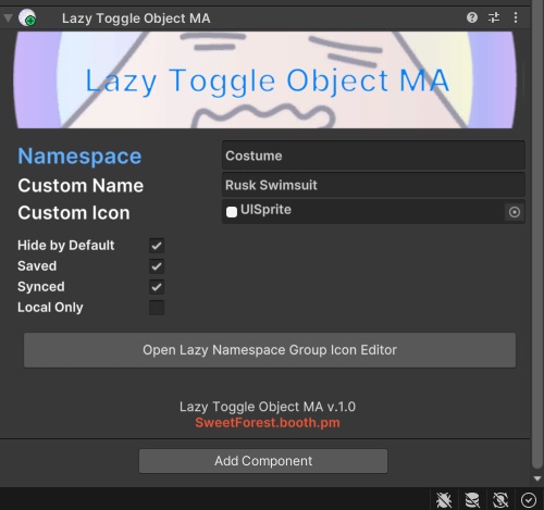 【VRChat Tool】Lazy Toggle Object MA (Toggle Menu) - Modular Avatar