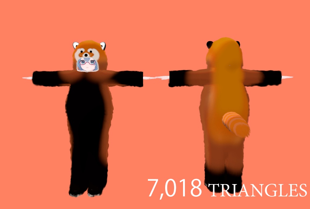 【VRChat】Redpanda レッサーパンダ Costume
