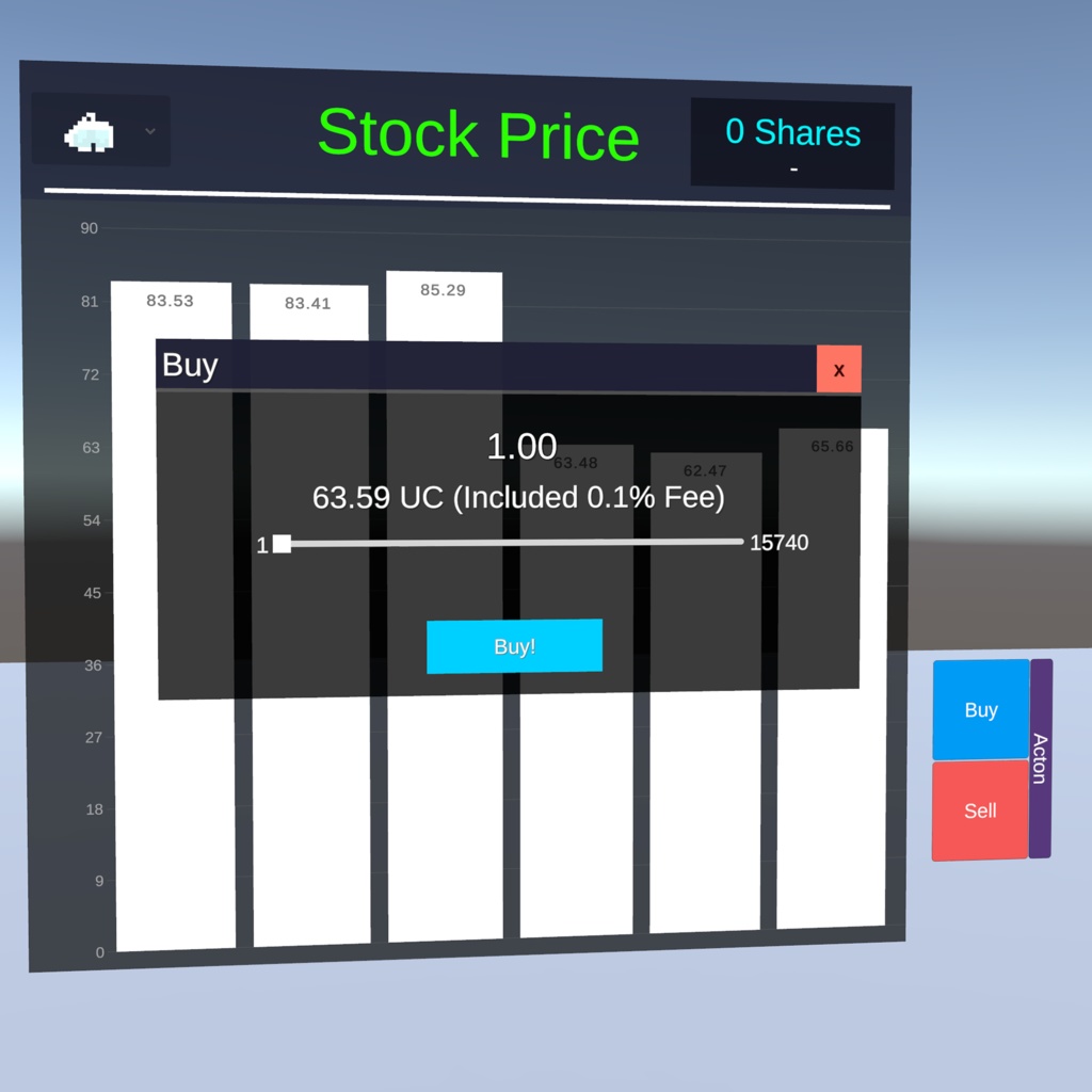【VRChat】Stock Game 【UdonChips】