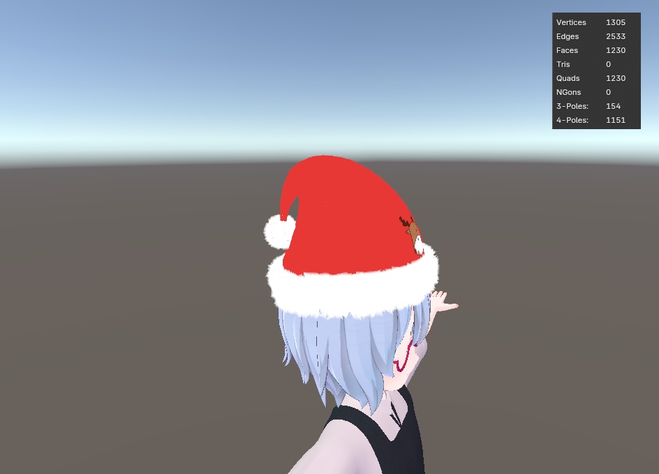 【VRChat】FREE サンタ帽子 Physybone PC/Mobile MA