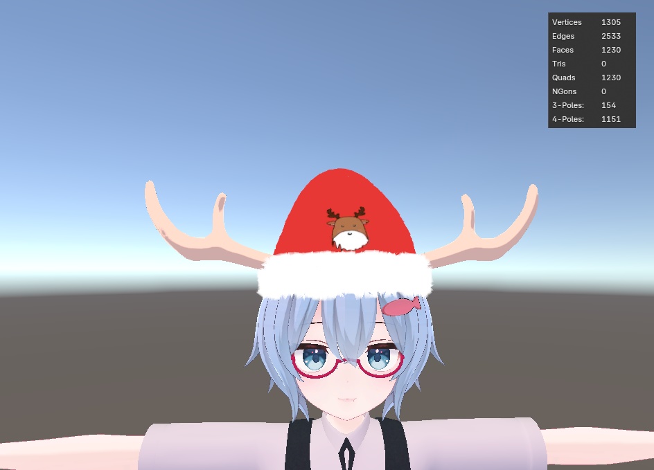 【VRChat】FREE サンタ帽子 Physybone PC/Mobile MA