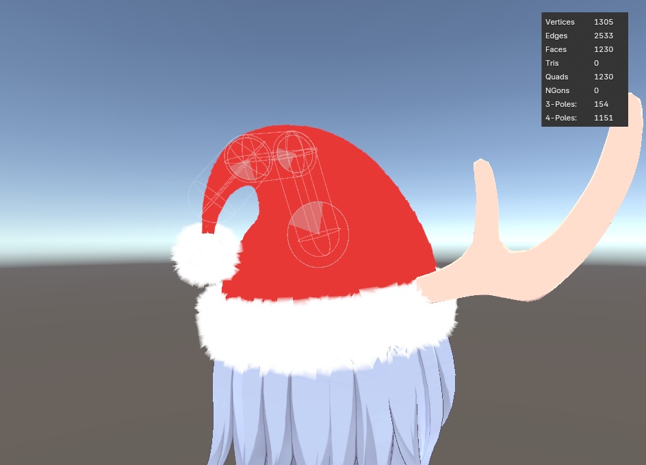 【VRChat】FREE サンタ帽子 Physybone PC/Mobile MA