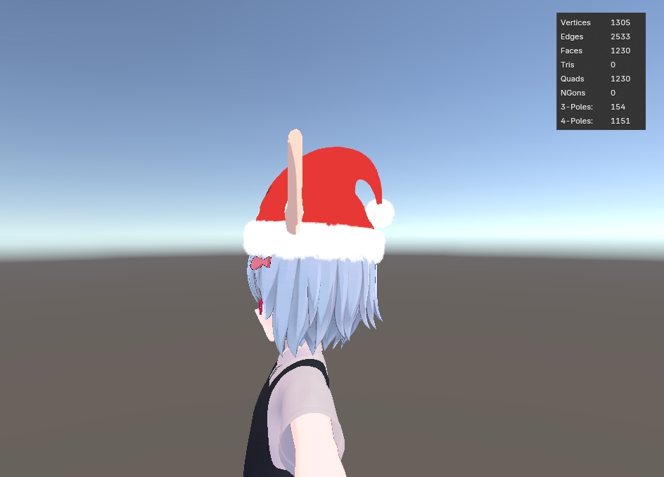 【VRChat】FREE サンタ帽子 Physybone PC/Mobile MA