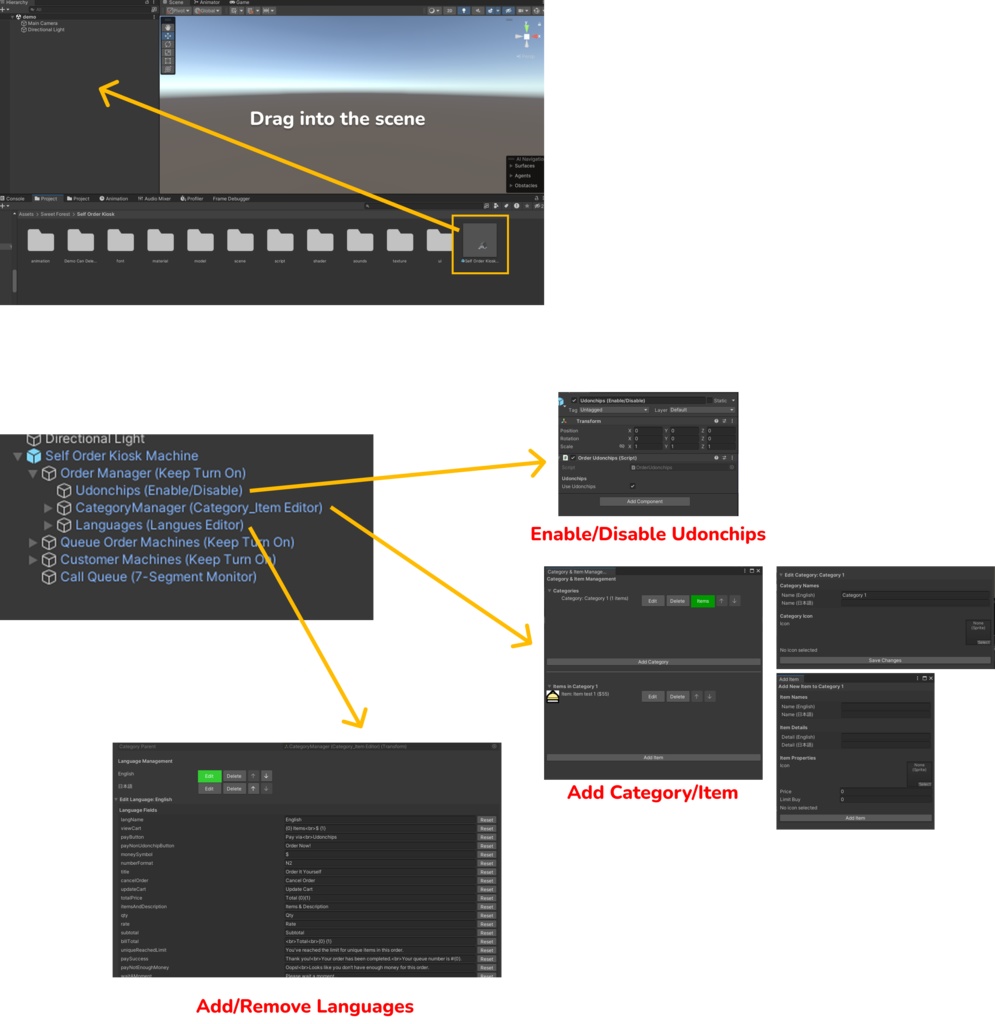 【VRChat】Self Order Kiosk Machine【UdonChips】