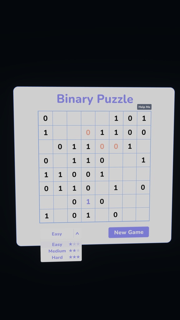 【VRChat】Binary Puzzle Game