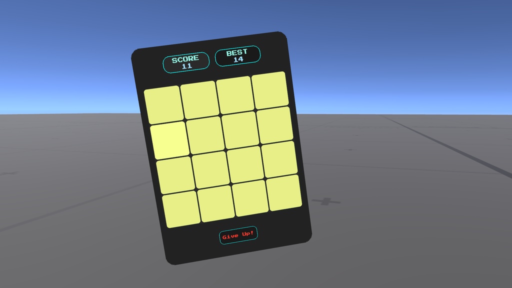 【VRChat】 Color Test Game
