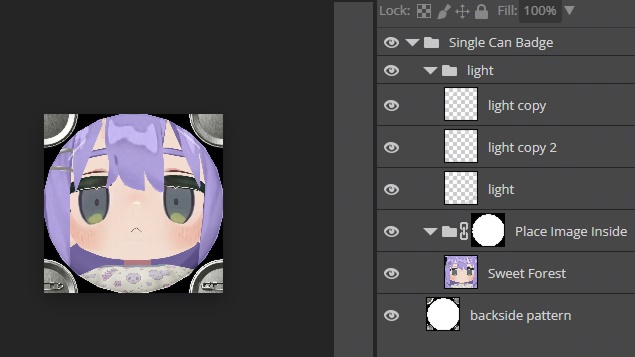 【VRChat】 FREE Can Badge / 缶バッジ 3D Template