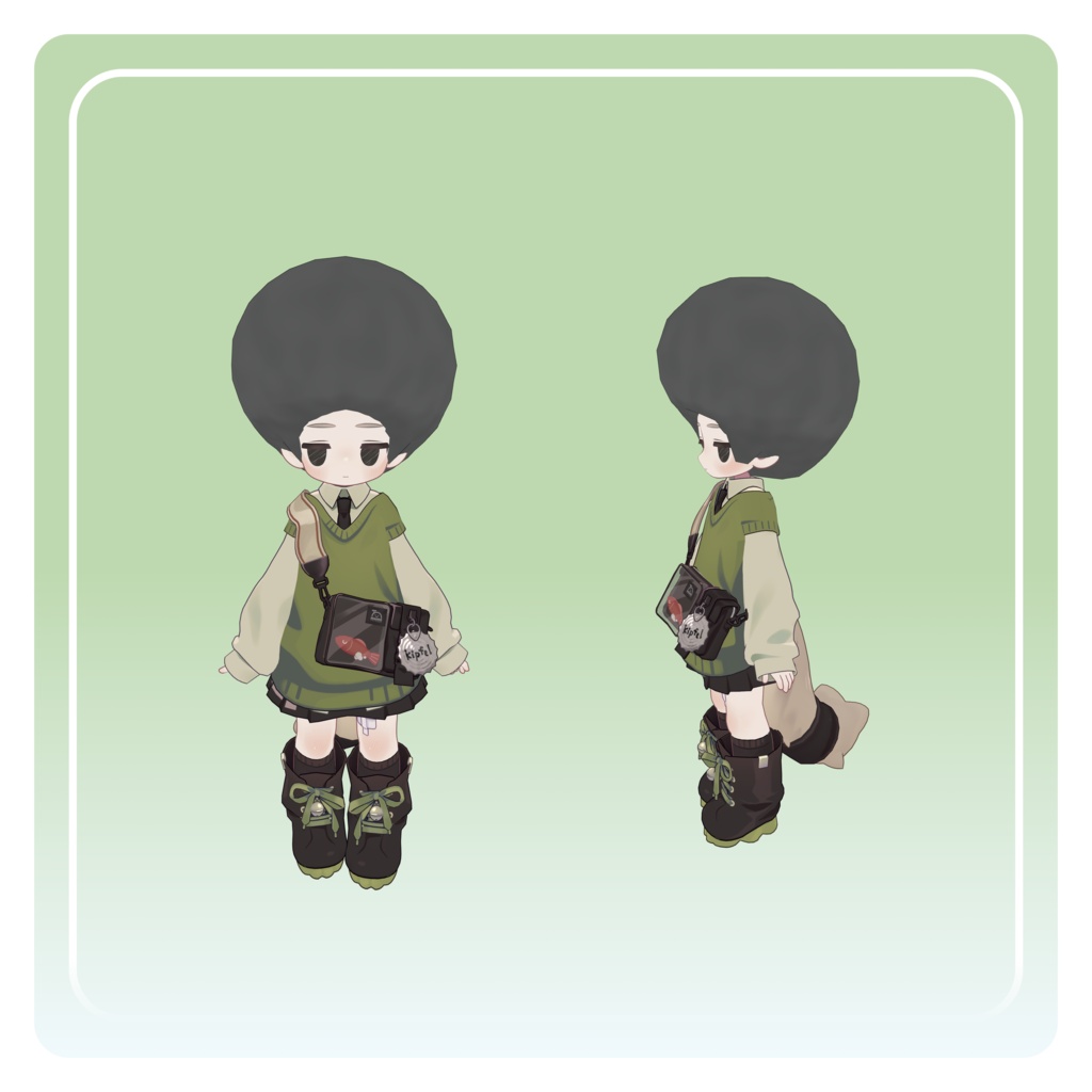【VRChat】 Afro Hair [3D-Hair/Modular Avatar]