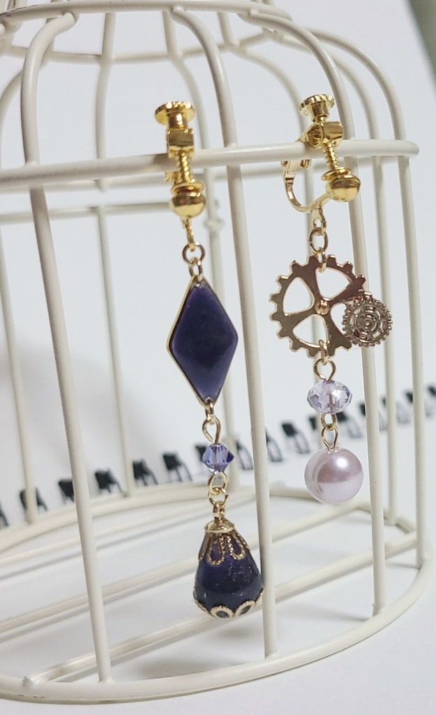 魔法少女まどか☆マギカ*暁美ほむら ソウルジェムイヤリング