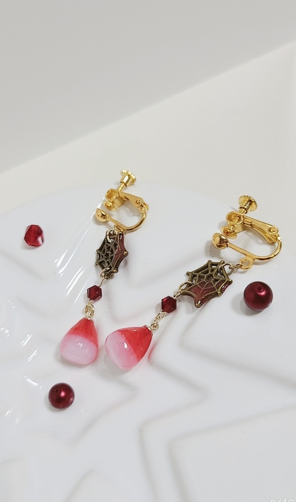 【再販・一部変更】鬼滅の刃＊下弦の伍🕸️累イメージイヤリング