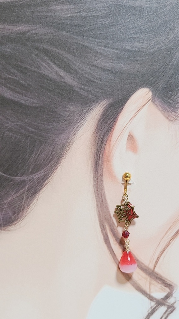 【再販・一部変更】鬼滅の刃*下弦の伍🕸️累イメージイヤリング