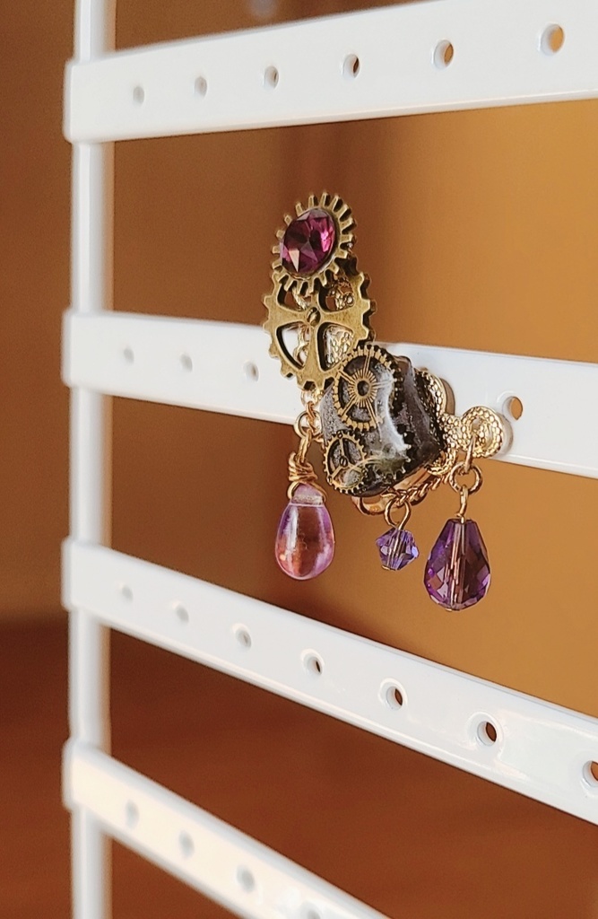 魔法少女まどか☆マギカ*暁美ほむらイヤーカフ風イヤリング