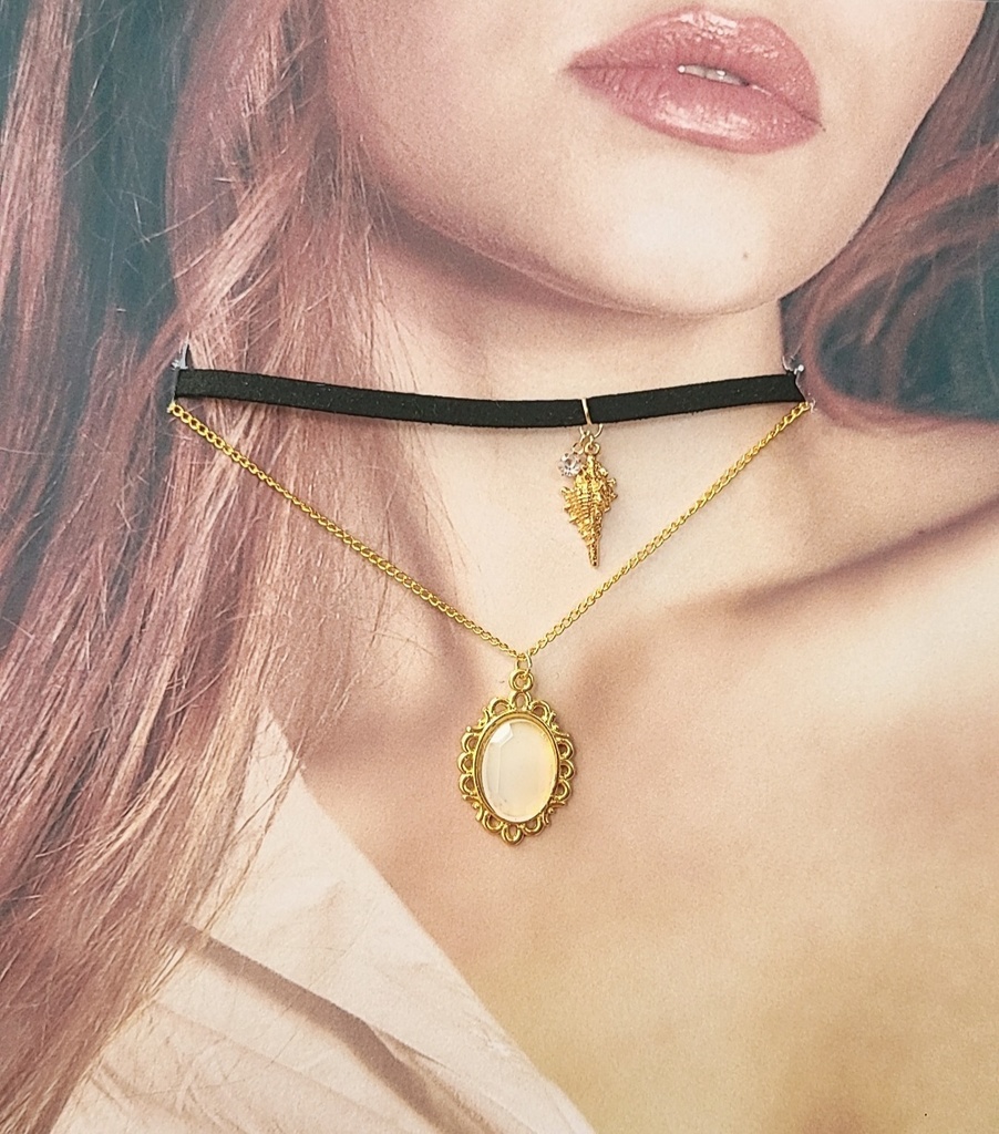 ツイステ*オクタヴィネル魔法石モチーフチョーカー