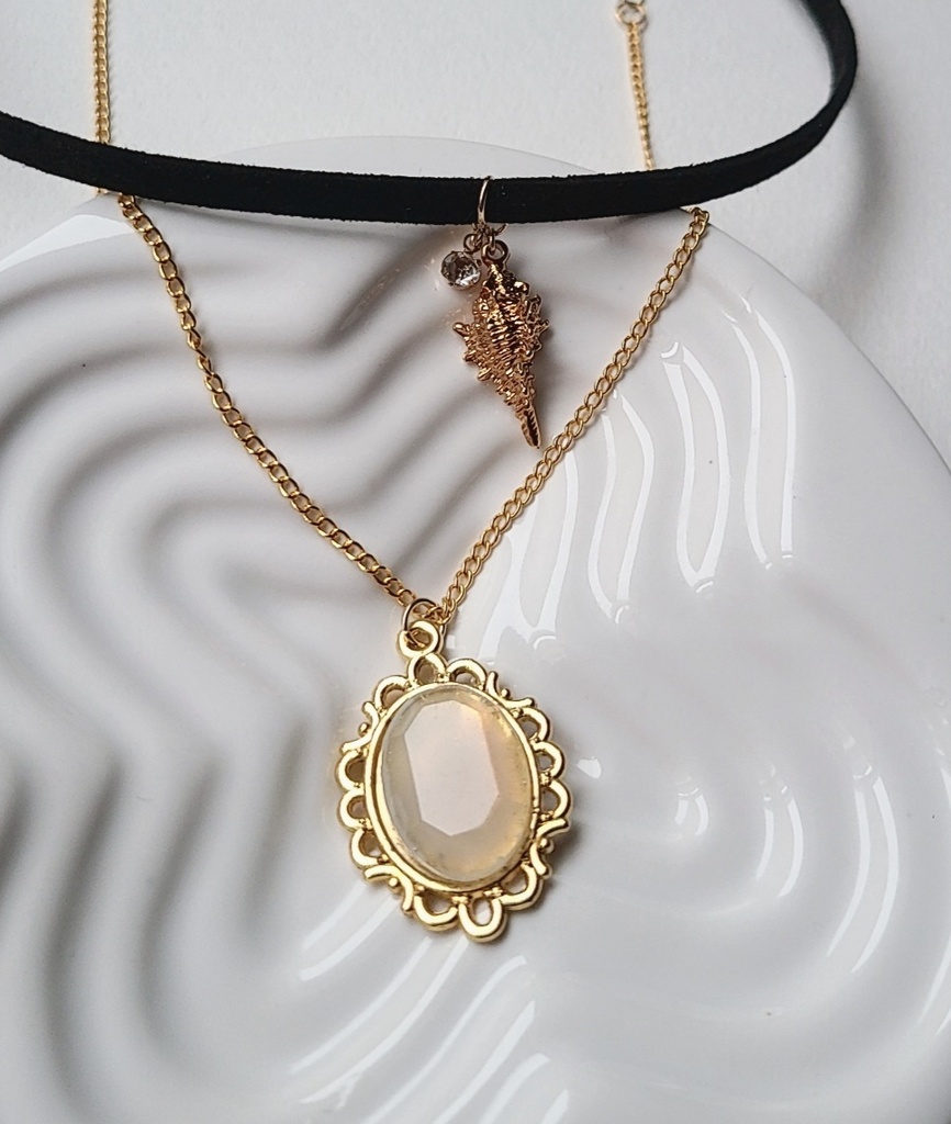 ツイステ*オクタヴィネル魔法石モチーフチョーカー