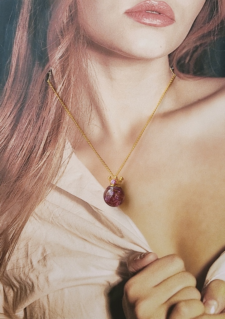 ツイステ*ポムフィオーレイメージ ハーバリウム風ネックレス