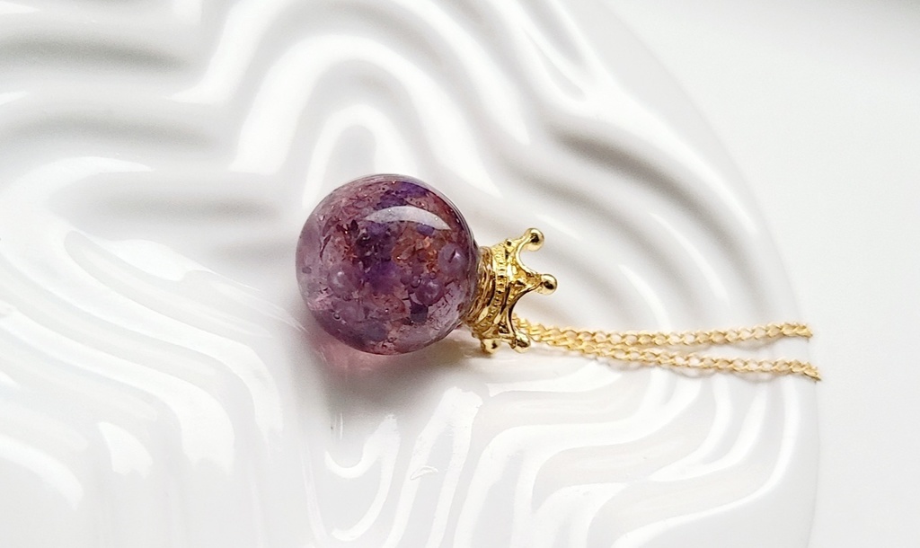 ツイステ*ポムフィオーレイメージ ハーバリウム風ネックレス