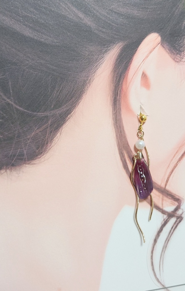 ツイステ*蛸の人魚 イメージイヤリング