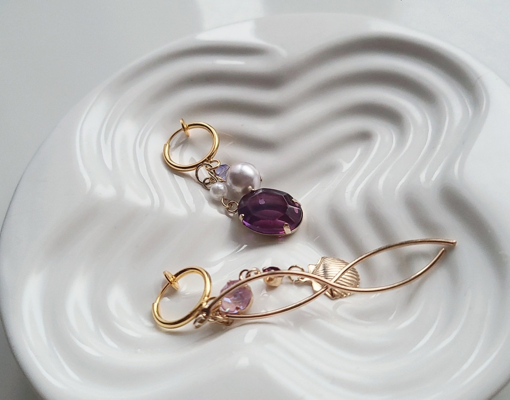 ツイステ*蛸の人魚 イメージフープイヤリング