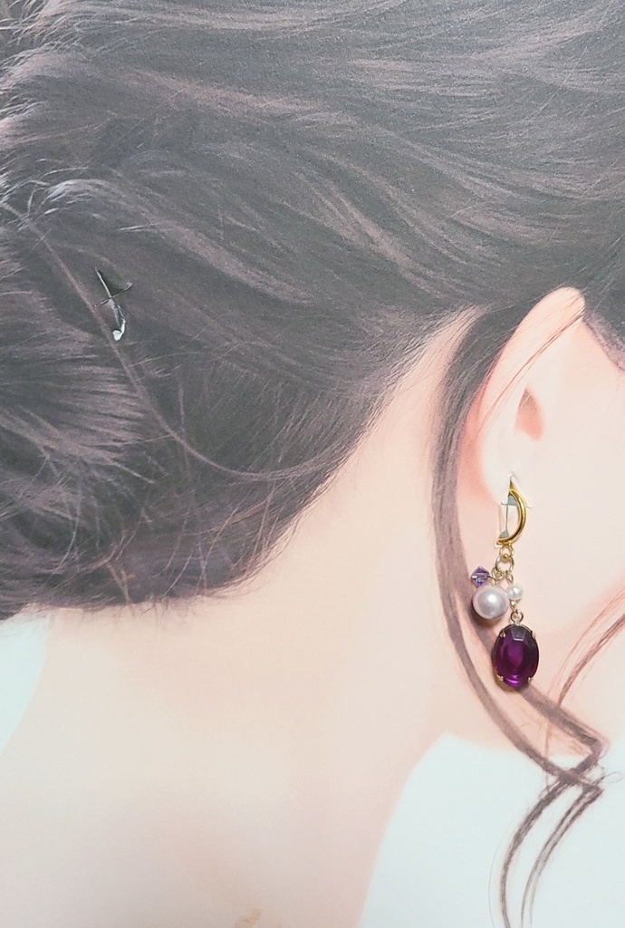 ツイステ*蛸の人魚 イメージフープイヤリング