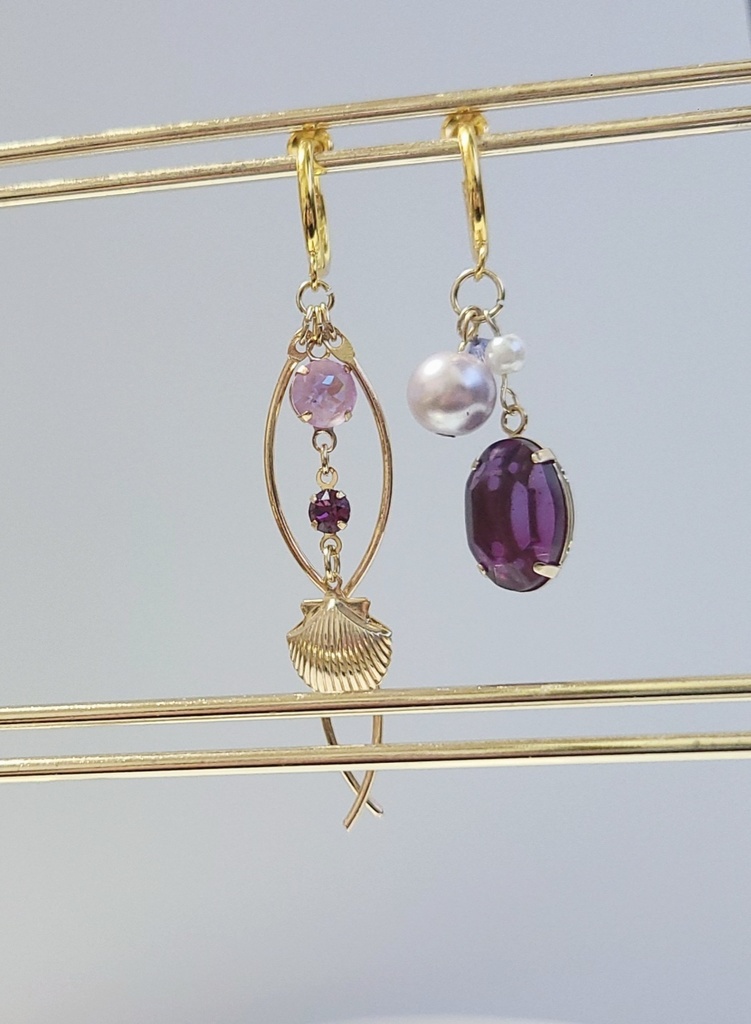 ツイステ*蛸の人魚 イメージフープイヤリング