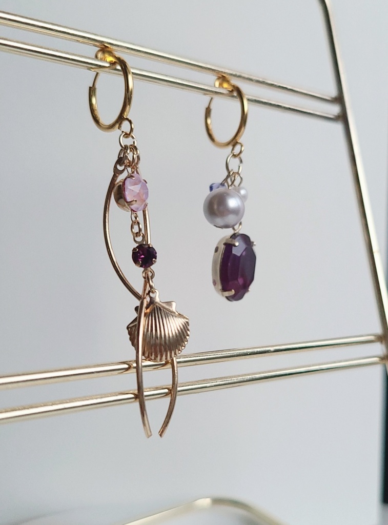 ツイステ*蛸の人魚 イメージフープイヤリング