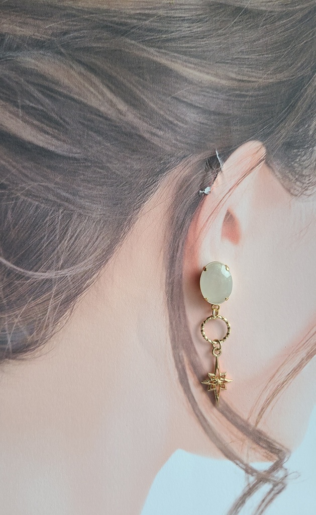 【パーツ変更】ツイステ*アズール ブルームバースデーイメージイヤーリング