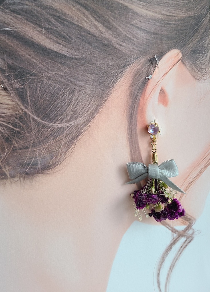 【パーツ変更】ツイステ*アズール ブルームバースデーイメージイヤーリング