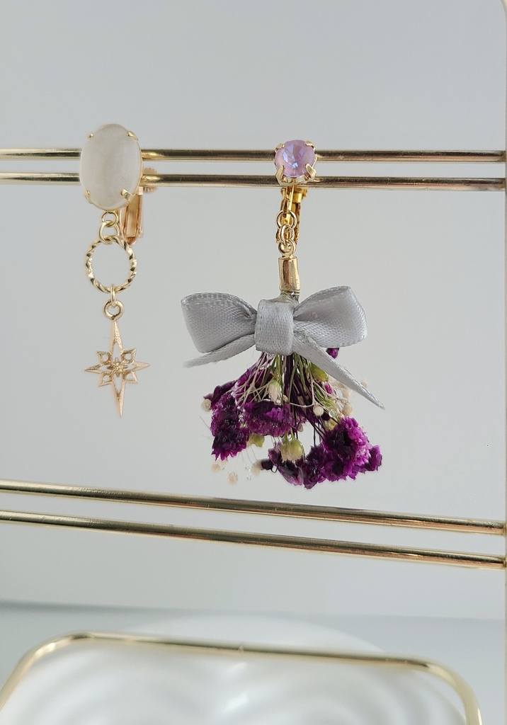 【パーツ変更】ツイステ*アズール ブルームバースデーイメージイヤーリング