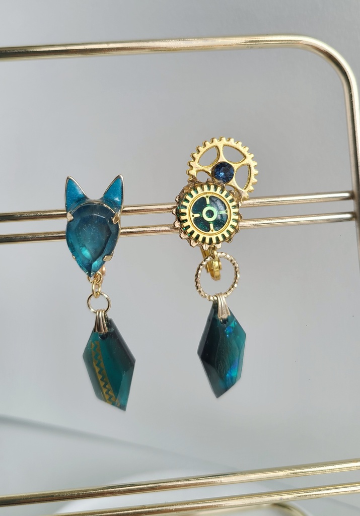 ツイステ*オルト⚙️ケルベロスギア イメージイヤリング