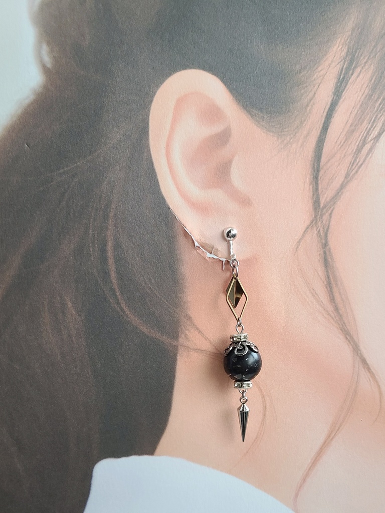 魔法少女まどか☆マギカ*ほむら グリーフシードイメージイヤリング