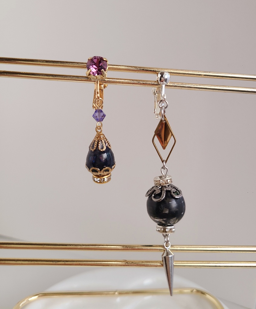 魔法少女まどか☆マギカ*ほむら グリーフシードイメージイヤリング