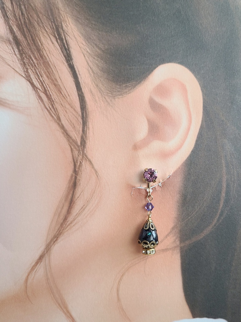 魔法少女まどか☆マギカ*ほむら グリーフシードイメージイヤリング