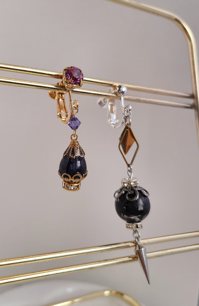 魔法少女まどか☆マギカ*ほむら グリーフシードイメージイヤリング