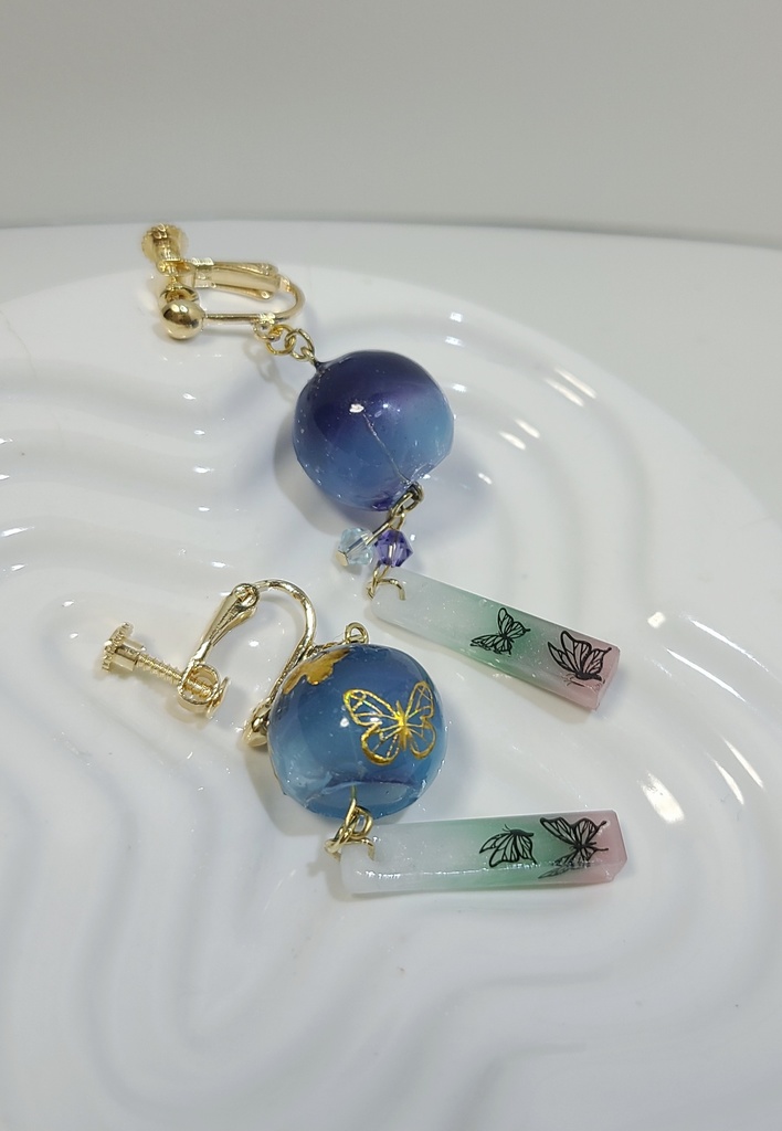 鬼滅の刃*胡蝶しのぶイメージ 風鈴イヤリング