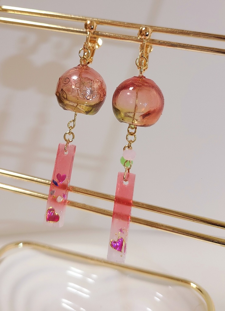 鬼滅の刃*甘露寺蜜璃イメージ 風鈴イヤリング