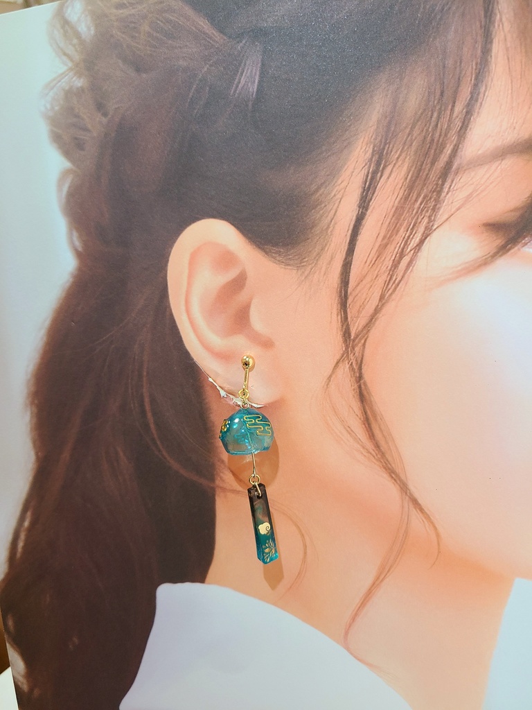 鬼滅の刃*時透無一郎イメージ 風鈴イヤリング