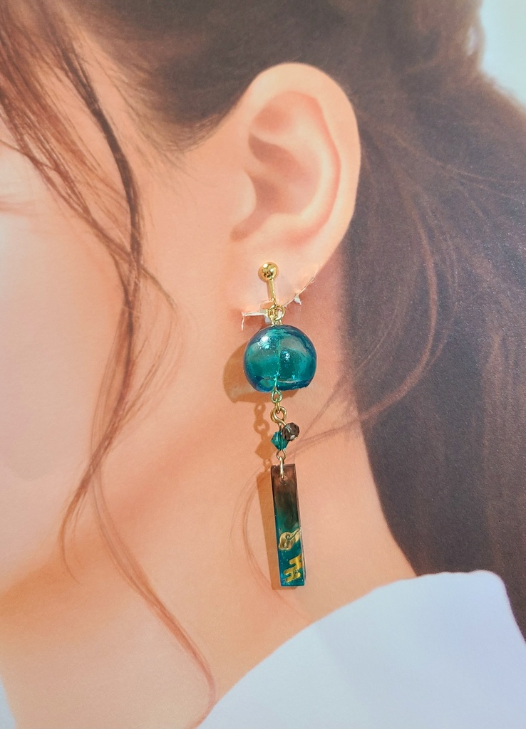 鬼滅の刃*時透無一郎イメージ 風鈴イヤリング